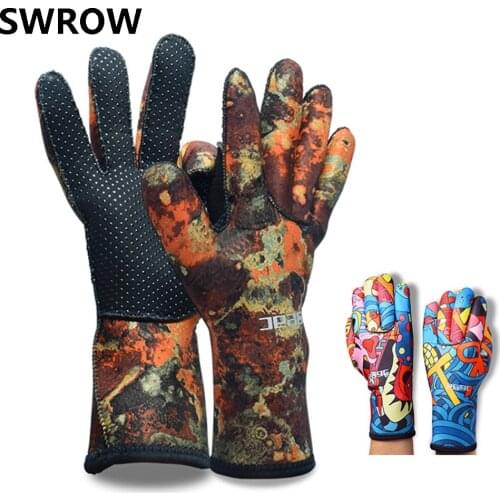 Diving gloves 3mm neoprene snorkeling gloves stab-resistant warm swimming diving gloves non-slip cold-proof diving equipment