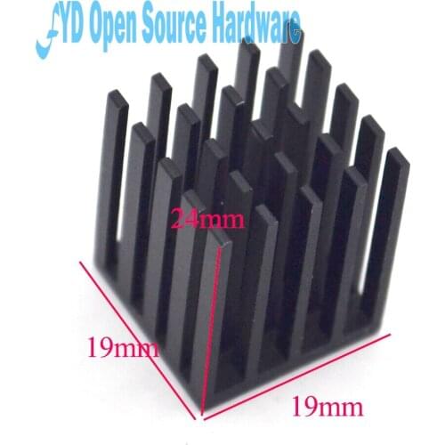 Heat sink 19*19*24MM (black slot) high-quality radiator