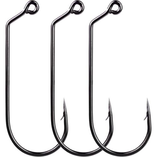 10pcs Jig Big Series Fishing Crank Hook Offset Jig Fishhook Saltwater Bass Worm Hooks Carp fishing accessories Fishing Tackle