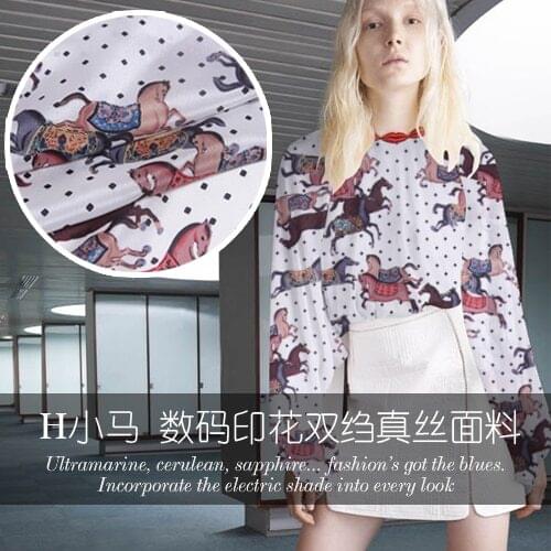 Printed silk crepe de chine fabric soft silk fabric for dress crepe fabric natural silk fabric wholesale silk cloth