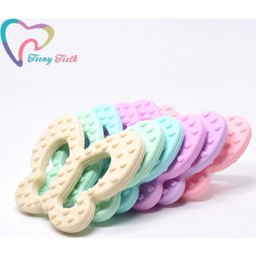 10 PCS Butterfly Teether Silicone Pendant BPA Free Safe And Natual Nursing Necklace Baby Shower Teething Baby Chewable Pendants