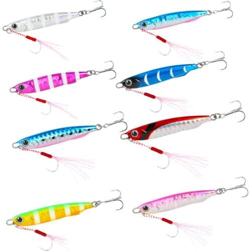 TSURINOYA Metal Jig Fishing Lure Weights 20g/30g Trolling Hard Bait Bass Fishing Bait Tackle Jigging Lure Jigs Saltwater Lures