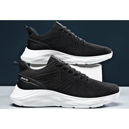 HUCDML Mens Shoes Casual Breathable Lace-up Male Footwear Comfortable Light Tenis Masculino Big Size 39-46 Support Dropshipping