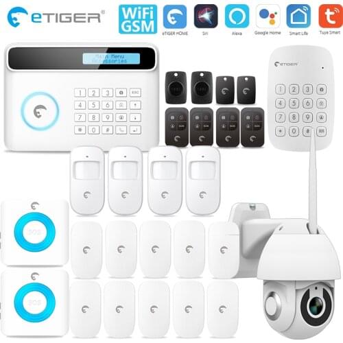 Etiger S4 Plus Tuya Smart WiFi/GSM Security Motion Detector Home Smart SMS Alarm System Home Alarm