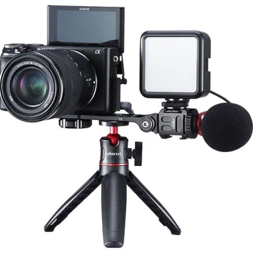 Ulanzi PT-13 Extend Cold Shoe Mount Plate Gimbal Accessories Smartphone SLR Camera Vlog Plate for Osmo Mobile 3 Sony A6400 6600