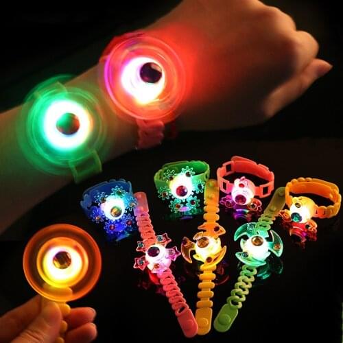 1pc New Creative Luminous Gyro Bracelet Wristband Watch Ring Flash Gyro Toys Antistress Children Birthday Gift