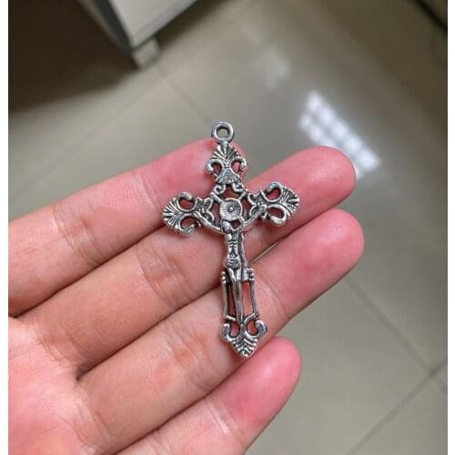 12pcs Jesus Christ Celtic Cross DIY Handmade Pendant Necklace Key Chain Accessories Charms Findings Jewelry Makeing Supplies