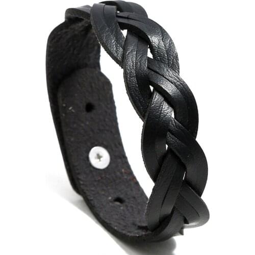 30 Style! Handmade Woven Cross Leather Bracelet For Women Men Bracelet Punk Rock Men Jewelry Adjustable Size