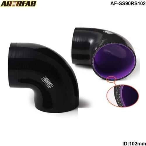 4.00" 102mm 4-Ply Silicone Intercooler 90 Degree Elbow Coupler Hose Pipe For Honda Accord 98-02 AF-SS90RS102