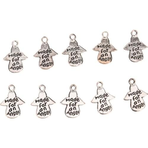 50pcs Charms Antique Silver Color Handmade Bracelets Charm Pendants Fashion Jewelry Making Findings