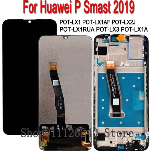 6.21" LCD Screen For Huawei P Smart (2019) POT-LX1 POT-LX1AF POT-LX2J POT-LX1RUA POT-LX3 Display LCD Touch Screen Sensor Frame