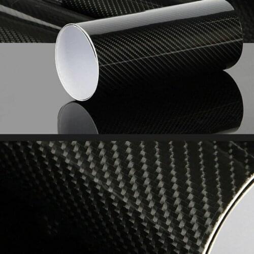 7D High Glossy Carbon Fiber Car Wrapping Vinyl Film Car Motorcycle Scratch Repair Car Wrapping Film Sticker Decal Car Accessorie