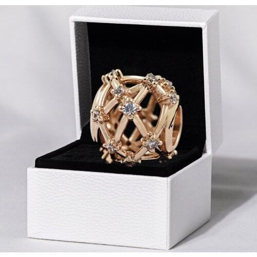 Openwork Star Constellations Charms 925 Sterling Silver Beads With Rose Fit Bracelets Christmas Gift DIY For Women Jewelry