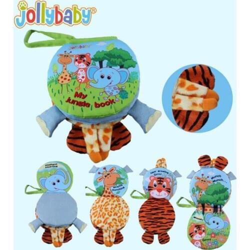 Free Shipping Elephant Sheep Baby Toys Learning Early Education Soft Book Animal Cloth Book Read Color Creative Gift for Baby