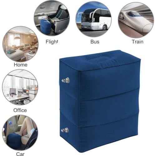 30Kids Flight Sleeping Footrest Pillow Resting Pillow On Airplane Car Bus Pillow Inflatable Travel Foot rest Pillow Foot Pad