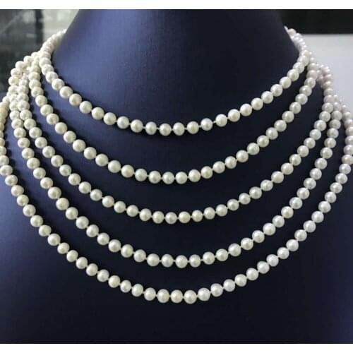 MADALENA SARARA 8-9mm AA Freshwater Pearl Necklace Pearl Bead Long Sweater Necklace Easy Diy For Women Jewelry