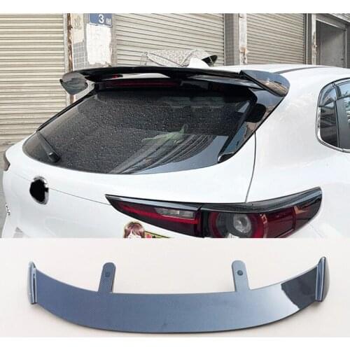 For Mazda CX-30 Black Spoiler ABS Plastic Rear Roof Spoiler Trunk Wing Lip Boot Cover Auto Part