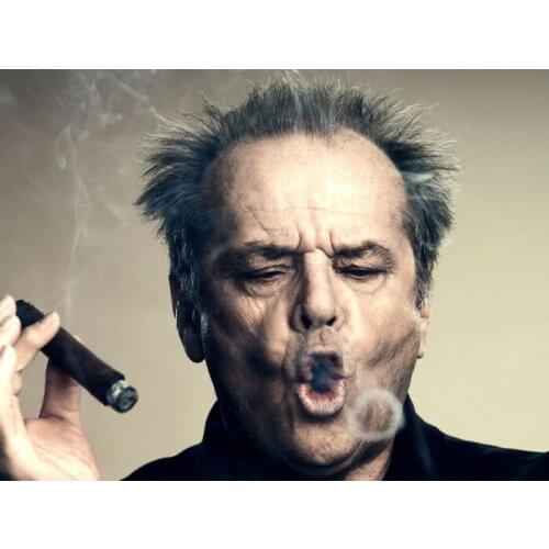 Jack Nicholson Portrait Cigar Hair Amazing Actor HUGE GIANT Silk Cloth Poster Art Bedroom Decoration