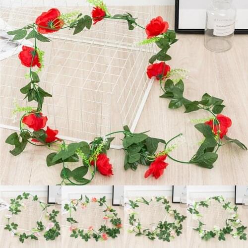 1 Pc 10 Heads Fake Flower Easy to Maintain Faux Silk Flower Hanging Vines Artificial Plant Party Decor