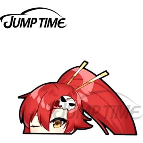 JumpTime 13 x 5.9cm For Yoko Peeker Anime Car Stickers Vinyl Material Decal Car Accessories 3D Occlusion Scratch For JDM SUV RV
