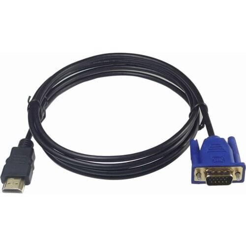 6 ft 1.8M Length HDMI-compatible Male to VGA Male Cable Male HD15 Adapter port to VGA / RCA port Cable For PC TV