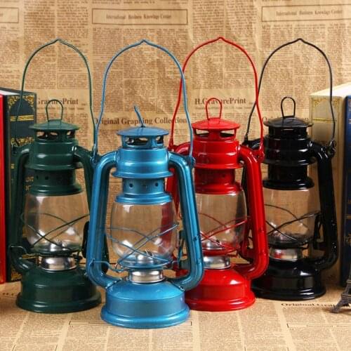 Retro Classic Kerosene Lamp Dimmable Lanterns Wick Portable Camping Light Decor