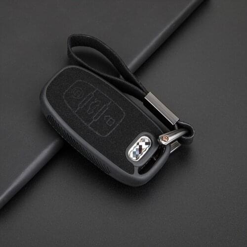 Leather TPU Car Key Cover Case For Audi Q8 C8 A6 A7 A8 2018 2019 Auto Stlyling Holder Protection Shell Accessories