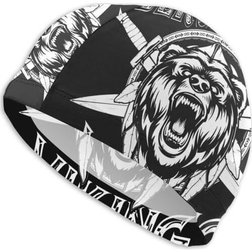 Mens Nordic Swimming Cap Berserker Viking Special Ops Vikings Bath Hats Swimwear For Swim in the Pool