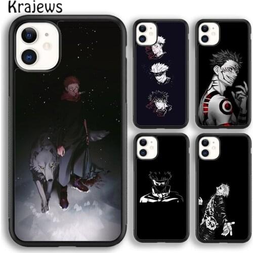 Krajews Anime Jujutsu Kaisen Satoru Gojo Soft Phone Case Cover For iPhone 5 SE 6s 7 8 plus X XR XS 11 12 pro max Samsung S9 S10