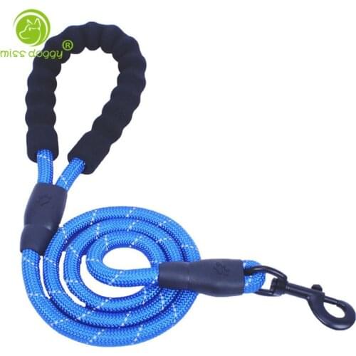Nylon Reflective Dog Leash 500cm Long 1.2mm Diameter Dog Leash Rolled Round 6 Colors Mountain Climbing Rope for Small Dogs 910E