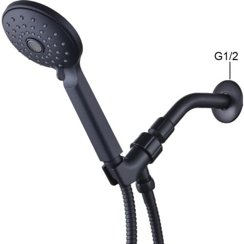New American Matte Black Handheld Shower ABS Plating 3 Function Pressurized Head Set