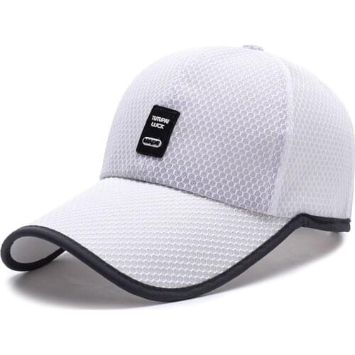 Limited Time Special full mesh cap Summer Breathable Mesh Baseball Cap Quick Drying Hats For Men Blue gray