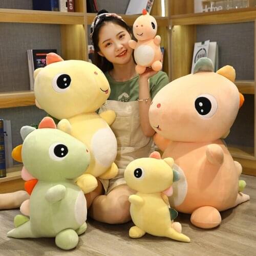 1pc 20-60cm Lovely Soft Colorful Dinosaur Plush Toys Cute Animal Dino Pillow Fully Stuffed Plush Dolls for Children Boys Present