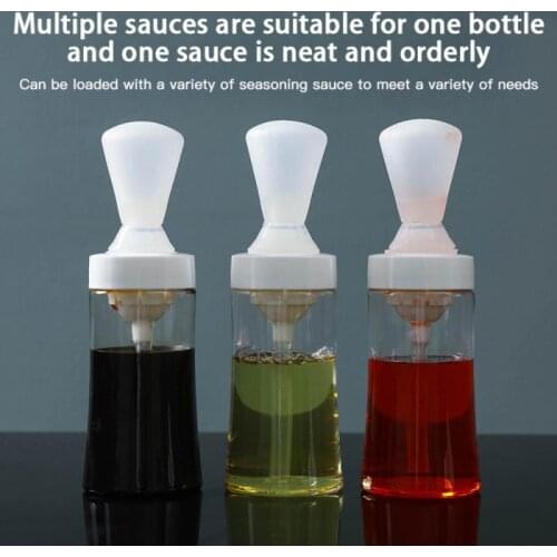 Portable Silicone Oil Bottle with Brush Grill Oil Brushes Liquid Oil Pastry Kitchen Baking BBQ Tool Kitchen Tools BBQ Accessory