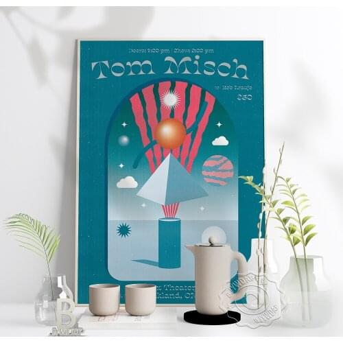 Tom Misch Gig Prints Poster, Abstract English Music Vocal Concert Propaganda Poster, Tom Misch Fans Collect Wall Art Home Decor