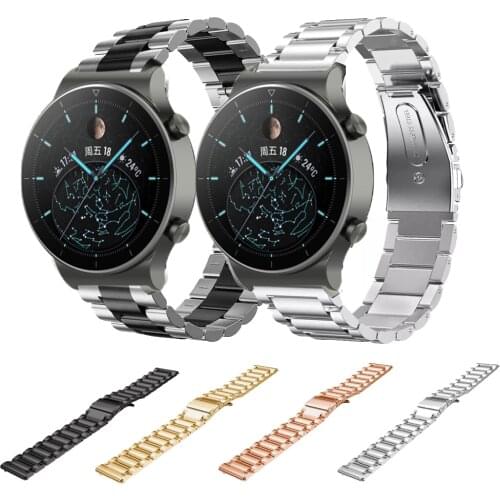 Stainless Steel Strap For Huawei Watch GT2 Pro 46MM/2e/ honor magic 2 46mm GS Pro Smart Watch Bands Replacement Bracelet Correa