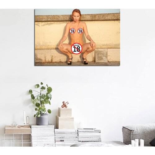 Modern Wall Art Unframed Canvas Painting Sexy High Heels Woman Adult Model Posters and Prints For Room Decor