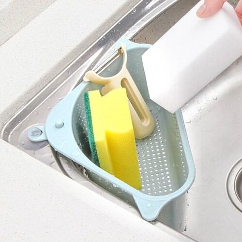 Kitchen Sink Drain Rack Sponge Soap Debris Rack Plastic Hanging Storage Basket Faucet Organizer Shelf Portable Home Kitchen Tool