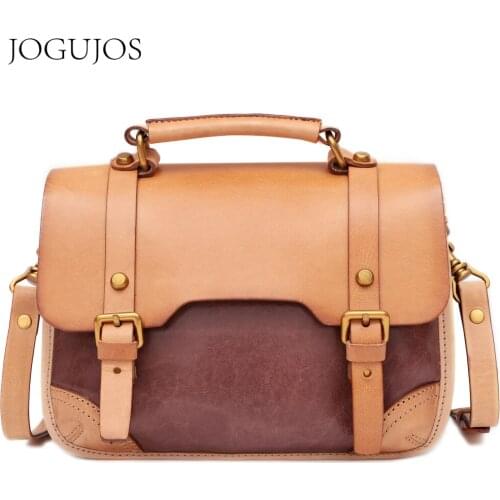 JOGUJOS Retro Bags for Women Female Travel Crossbody Bag High Quality Genuine Leather Handbag Japan Girls Fashion Messenger Bags