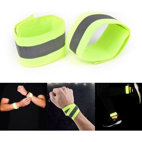 1pcs luminous reflective wristband outdoor sports night running cycling bracelet with safety reflective armband