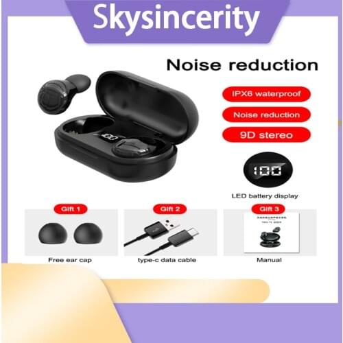 LED Display Professional Waterproof Noisecacellation Bluetooth Stereo Metal Base True bluetooth Wireless Earphone TWS