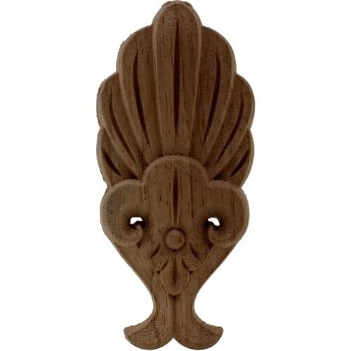 VZLX Wood Carved Corner Onlay Applique Decor Furniture Craft Unpainted Vintage Home Decoration Maison Accessories Art Figurine