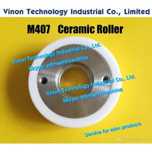 X058D340G51 M407 FA20 Pinch Roller 57x18t (White Ceramic+SUS type) X058-D340-G51 Feed section DA835A, DA83500 for Mitsubishi DWC