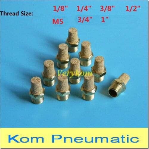 10pcs/lot Pneumatic Brass Exhaust Muffler 1/8" 1/4" 3/8" 1/2" 1" bsp Silencer Fitting BSL-02 BSL-03 BSL-06 Noise Filter Reducer