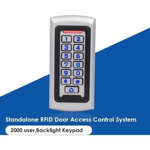 2000 Users Standalone RFID Door Access Controller Silicone Keypad 26 Control System Output Access Card Proximity WG For 125KHz