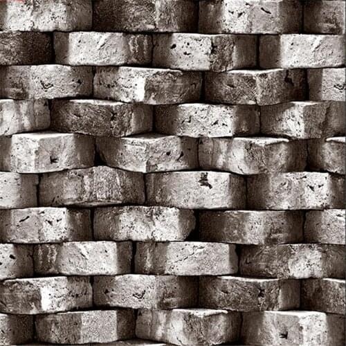 Beibehang Stone pattern 3d three-dimensional bump brick brick pattern brick new Chinese antique vintage Chinese style wallpaper