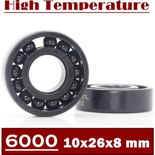 6000 High Temperature Bearing 10*26*8 mm ( 2 Pcs) 500 Degrees Celsius Full Ball Bearing