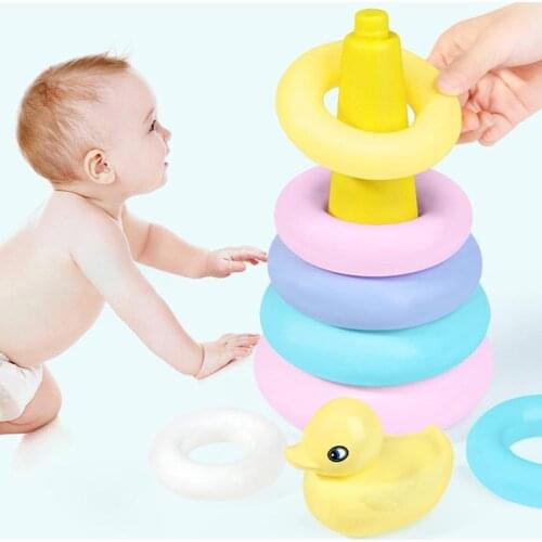 9 Multi Tower Stacking Macaroon Rings Children Toddler Early Intelligence Educational Cognition Toy Interactive Game Gift