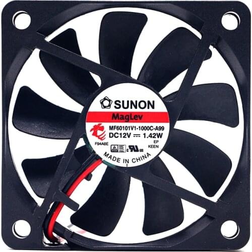 Mute 60mm 12V DC Computer Cooling Fan,Original SUNON MF60101V1-1000C-A99 6010 12V 6CM 1.42W 4000RPM