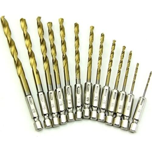 Hot Sale 13pcs Hex Shank Quick change Cobalt Drill Bit Set Multi Bits
